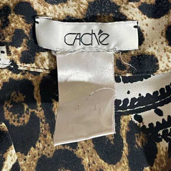 Cache Leopard Print Paisley  Top S - Picture 8 of 13